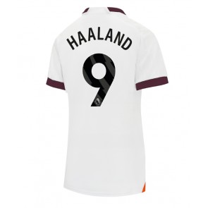Manchester City Erling Haaland #9 Koszulka Wyjazdowych Kobiety 2023-24 Krótki Rękaw